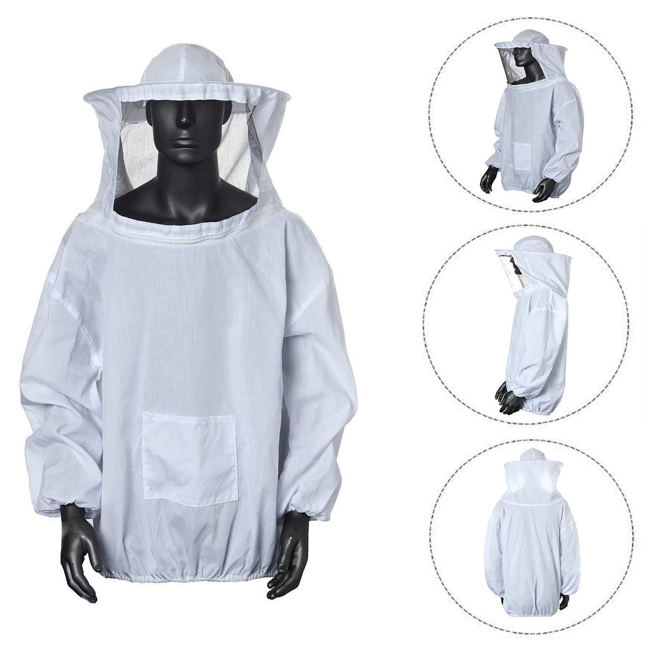 Professionelle Imkerjacke,Bienenzucht Schleier Imkeranzug mit Schleier für Bienenbisse Verhindern