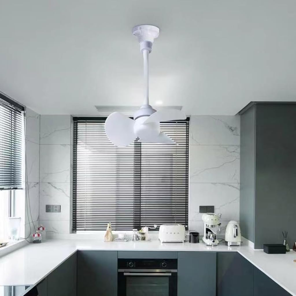 5W Small Cooling Fan E27 Screw Home Ceiling Fan Desktop Electric Fan for Kitchen Bedroom Dormitory Living Room Study,Table Fans for Bedroom (Long)