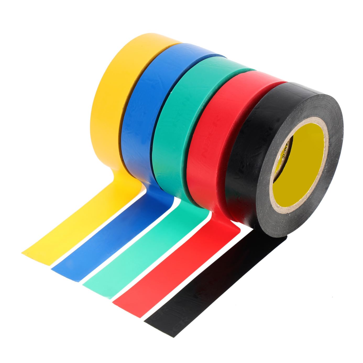 VALICLUD Pvc Isolierband 10 Stück Schwarz und Farbig Hitzebeständig mit Durchschlagfestigkeit für Kabelreparatur und Isolierung von Kondensatoren