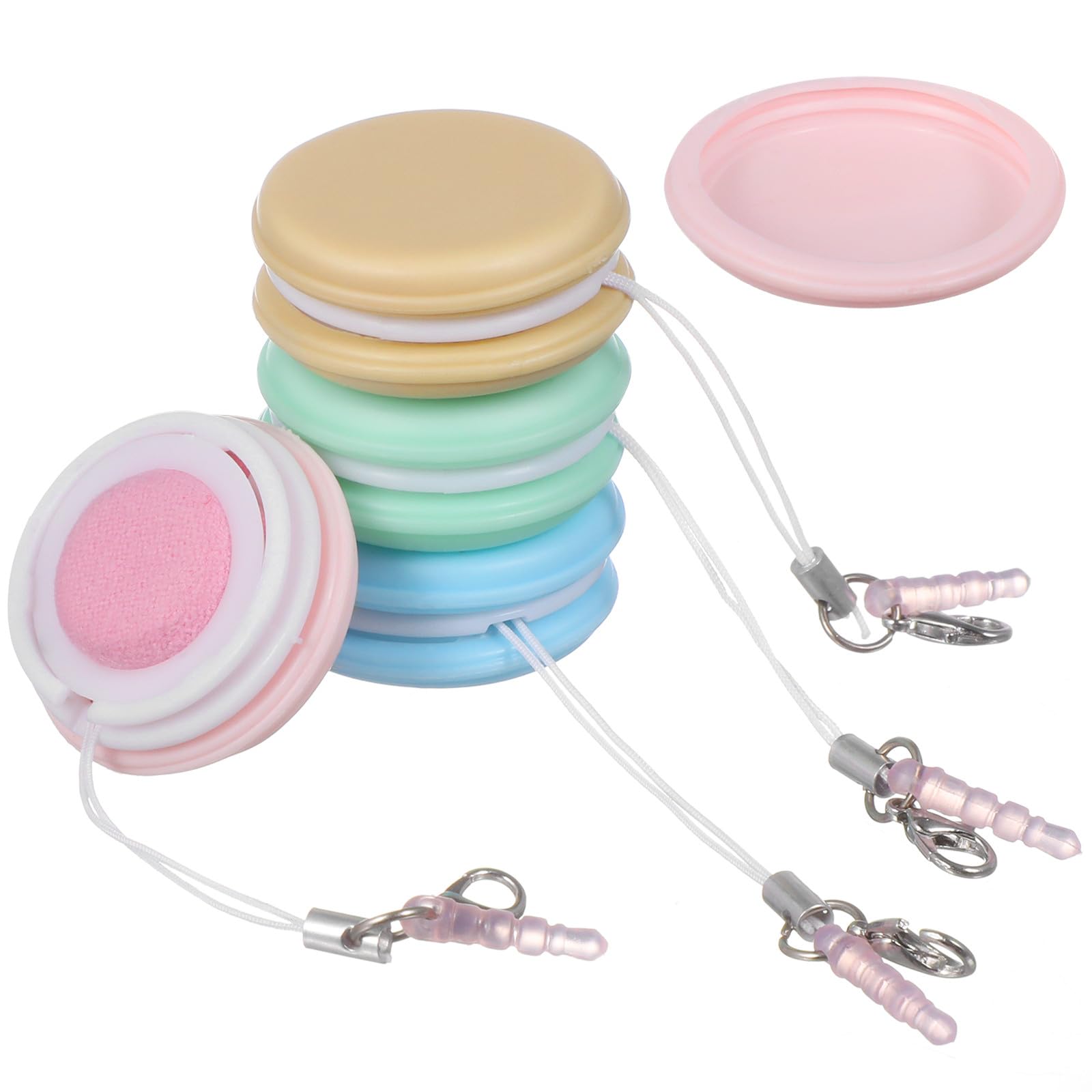 Nettoyant pour Écran Macaron 4 Pièces Silicone PP avec Lanière