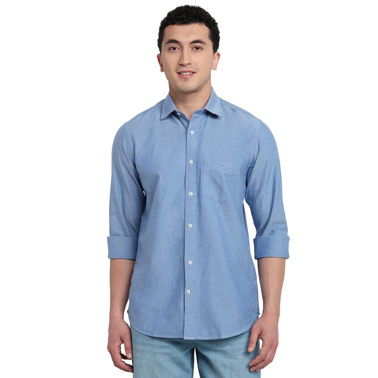 colorplus Men Regular Fit Solid Pattern Pure Cotton Plain Collar Full Sleeve Casual Shirt-picture-24