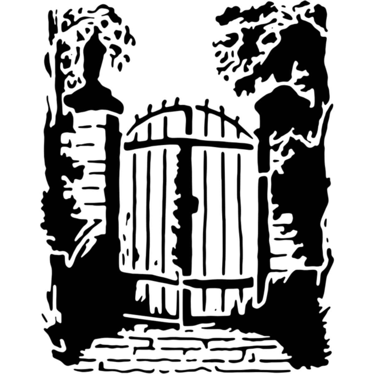 Azeeda 'Garden Gate' Wall Stencil - L (A4) (WS00056101)