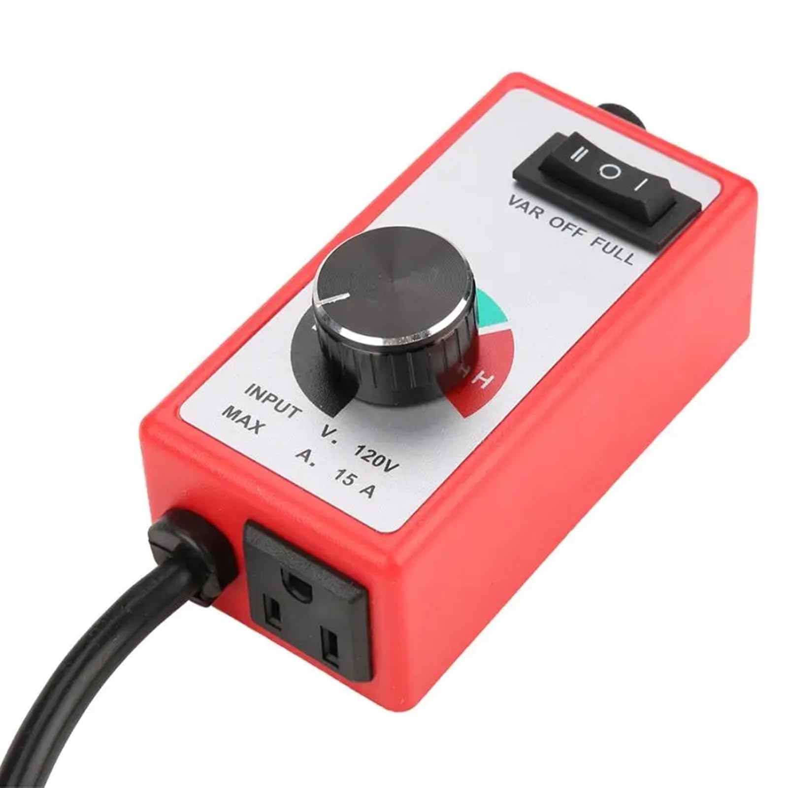 Regulador de velocidad de 120V, ventilador de enrutador 15A, controlador Variable, reóstato de Motor eléctrico, regulador de motor rojo