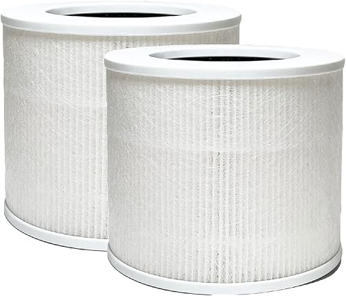 Nispira Filtro de carbón activado HEPA 3 en 1 para purificador de aire portátil Proton Pure para eliminar humo, 2 paquetes