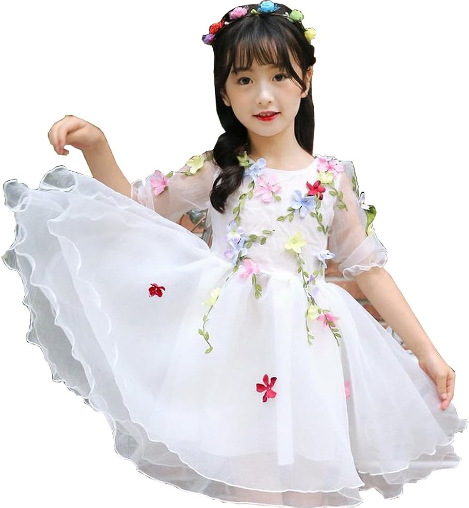お値打ち価格で Jiangwei 子供ドレス 女の子 ピアノ 花 発表会 ワンピース キッズ フォーマル 子供服 プリンセスドレス 結婚式 演奏会 入園 会 衣装 かわいい 110 1 130 140 150 160 Annros It