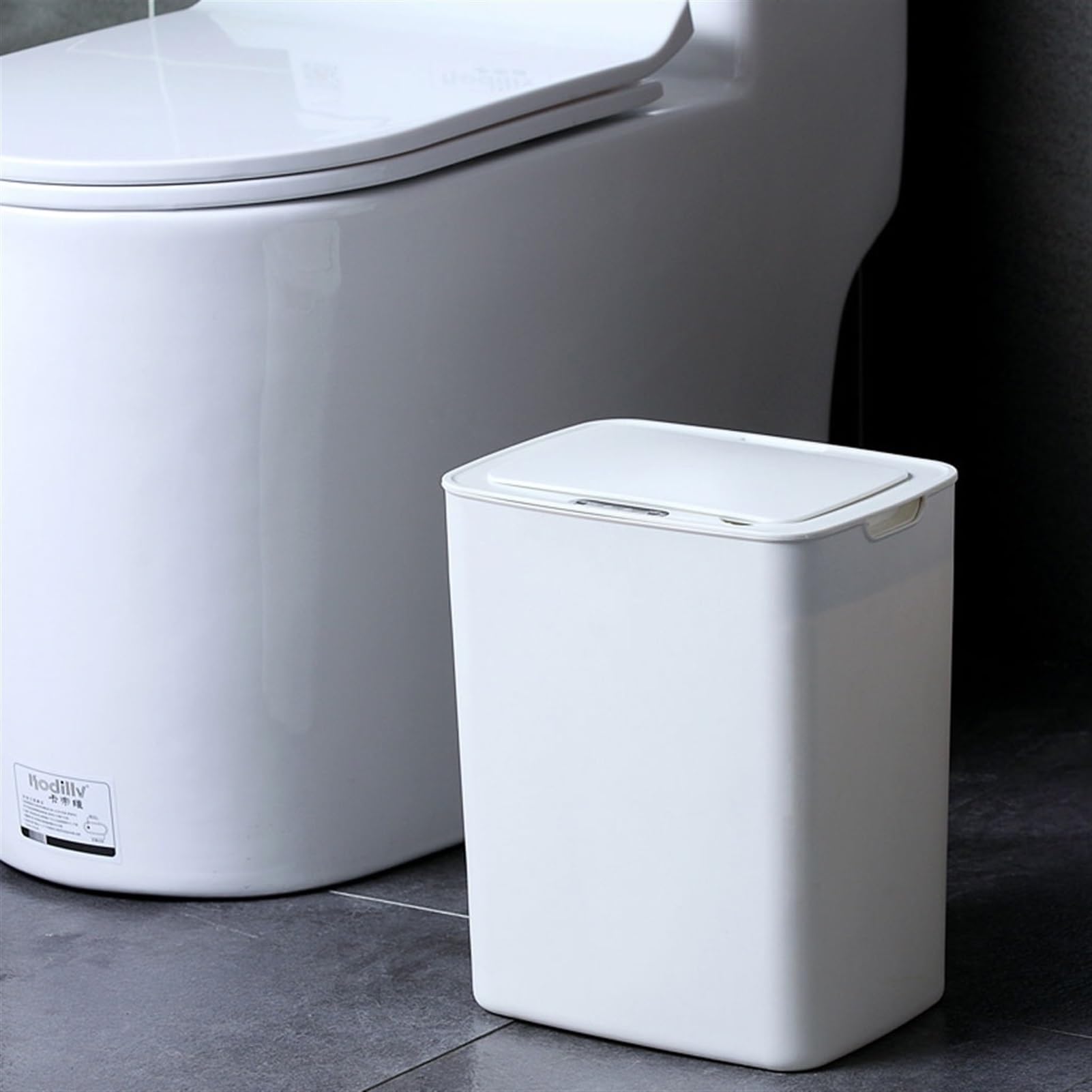 Papeleras para Cocina Pattumiera Automatica da 14 Litri for Uso Domestico, Bagno, Cucina, Cestino for Carta igienica, con Coperchio Cestino(C)