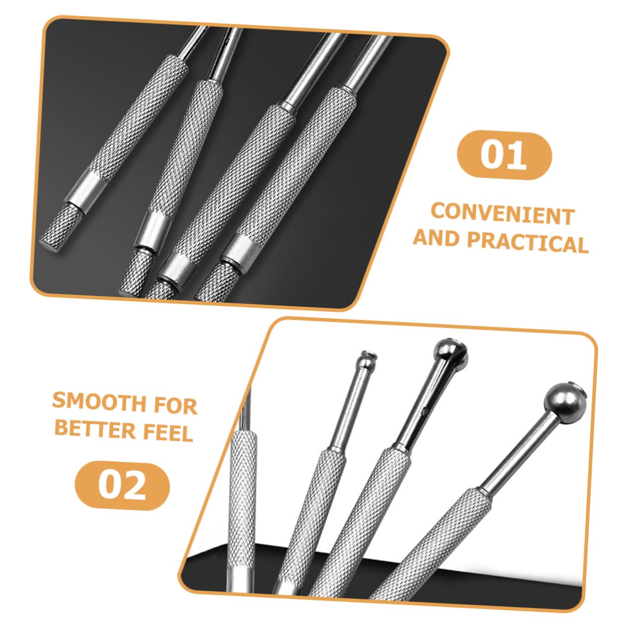 LIFKOME 4pcs Telescoping Bore Gauge Set Multi-Functional Hole Gauges for Accurate Measurement of Small and Grooves Manual Measurement Tools