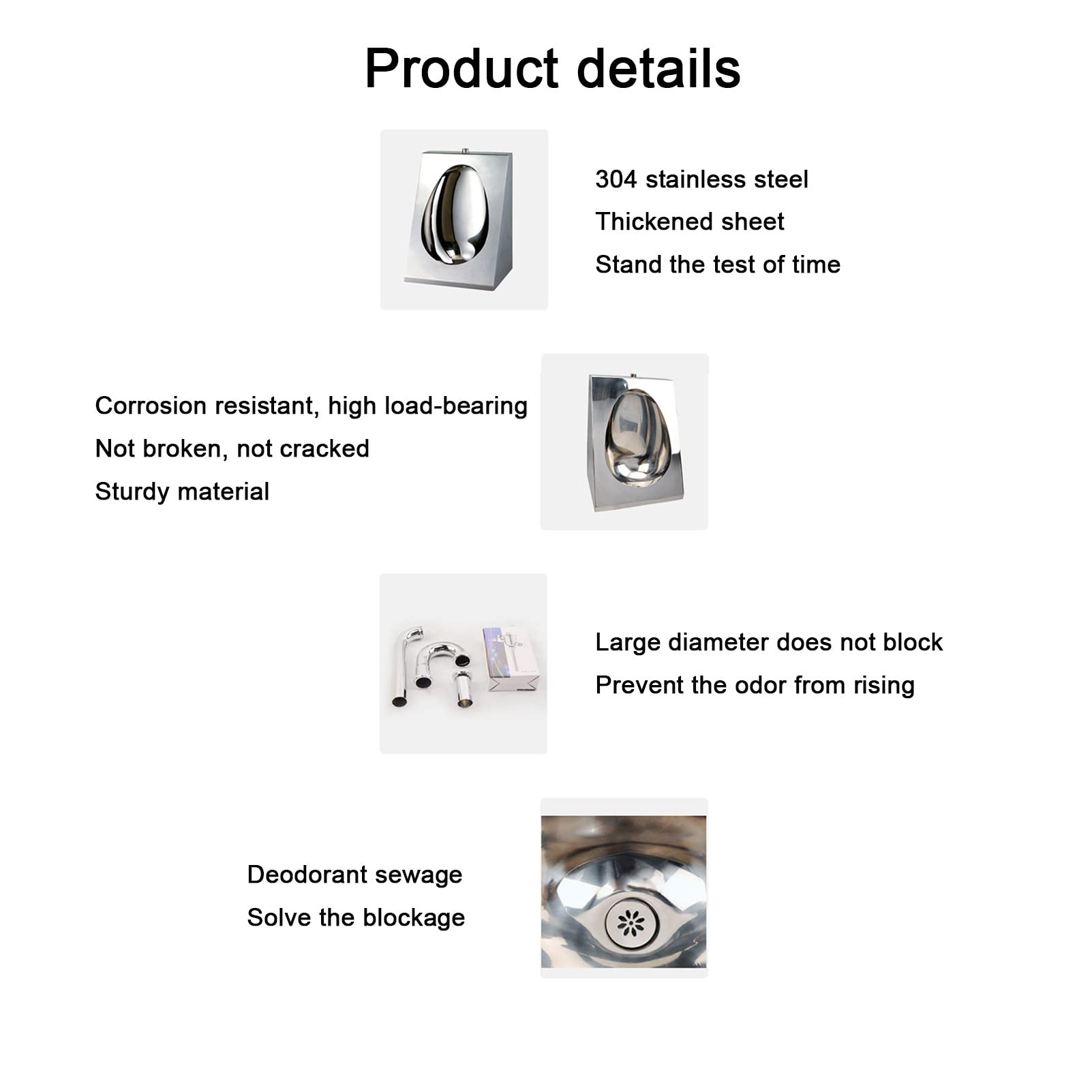 OTQEFTN Wall-Mounted Commercial Flushing urinals, Household/Commercial Bathroom Urinal Funnel Toilet, Commercial Small Drainage Toilets