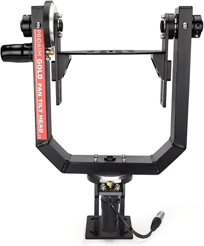 PROAIM Gold Camera Pan Tilt Head con control de palanca de mando de 12 V PT-Gold  Cabeza de inclinación de la cacerola motorizada para la grúa de la