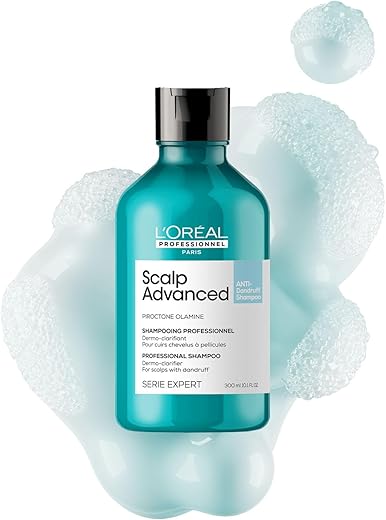 L’Oréal Professionnel Scalp Advanced Anti-Dandruff Dermo-Clarifier Shampoo 300ml | Removes Dandruff & Gently Clarifies the Scalp with Piroctone…