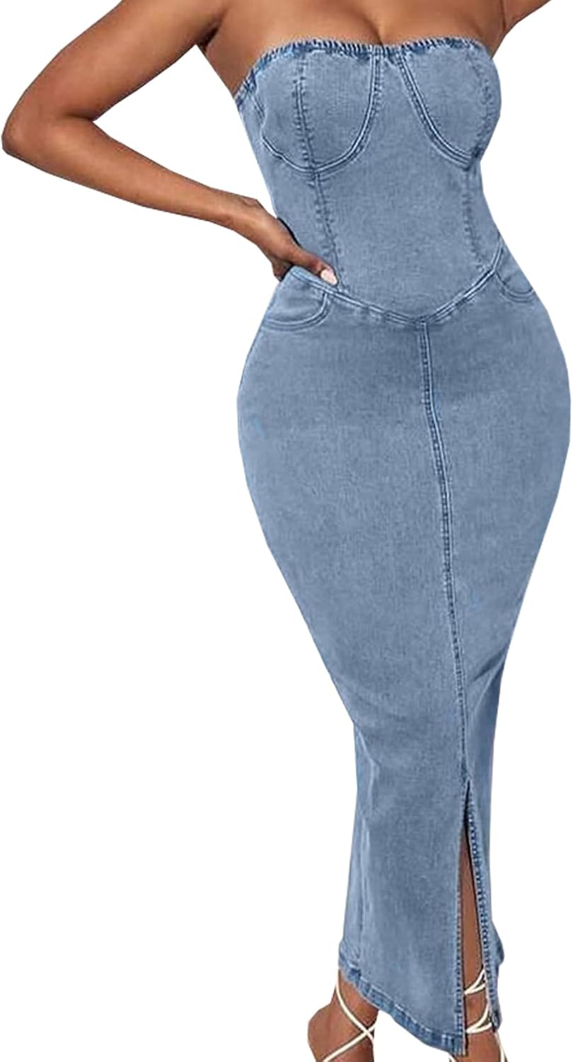 Women's Casual Dress Sexy Off Shoulder High Waist Maxi Dresses with Pockets Elegant Cocktail Vacation Curvy Vestido - Image 2