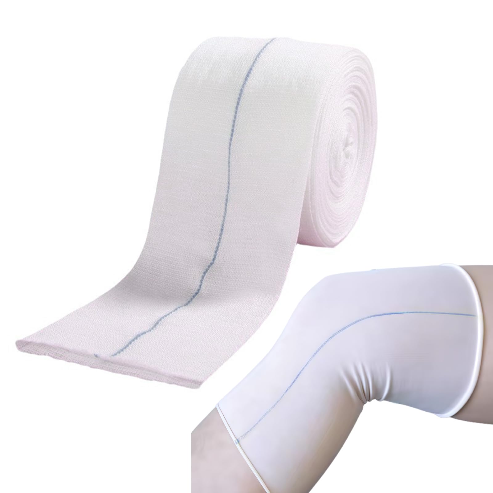 Vendaje elástico de compresión tubular, medias de apoyo, vendaje de fijación, vendaje de apoyo 7,5 cm x 5 m, vendaje tubular vendaje para brazos, rodillas, piernas y dedos
