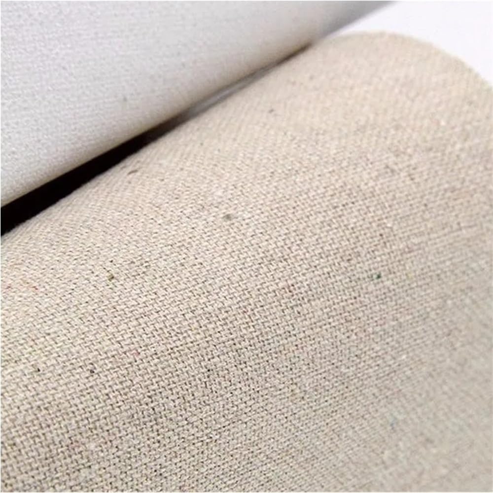 1 Stück Inen Blend grundierte Leinwand 400 g/m² for Künstler, feine Textur, leere Leinwandrolle mit 30 cm – 220 cm Breite(210cm)