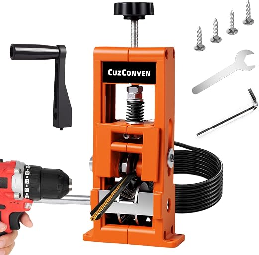 Wire Stripper Machine,0.04-1 Inch Scrapping Copper Wire Peeler Machine, Drill Powered/Hand Crank Dual-drive Wire Stripper Tool for Scrap Copper Recycling & DIY etc.