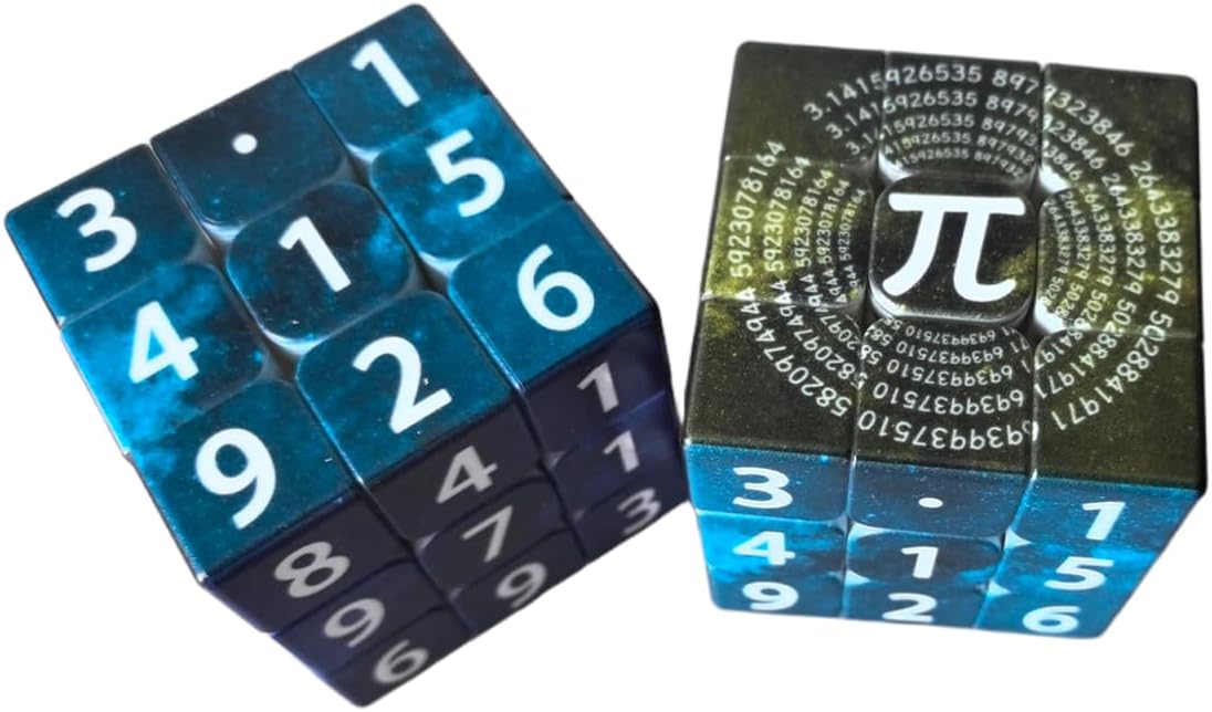 3x3 Speed Cube, Mathematical Pi Magic Cube UV Printing Educational Puzzles Brain Teasers Toys for Kids Adults