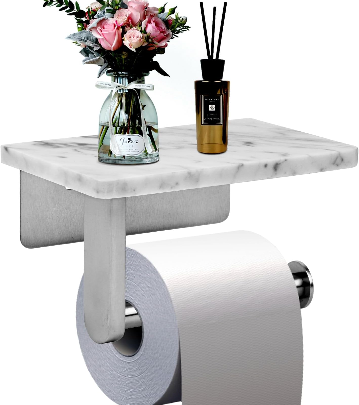 Ginger 3027/PC Frame TP Glass, Polished Chrome, Toilet Tissue Holder w ...