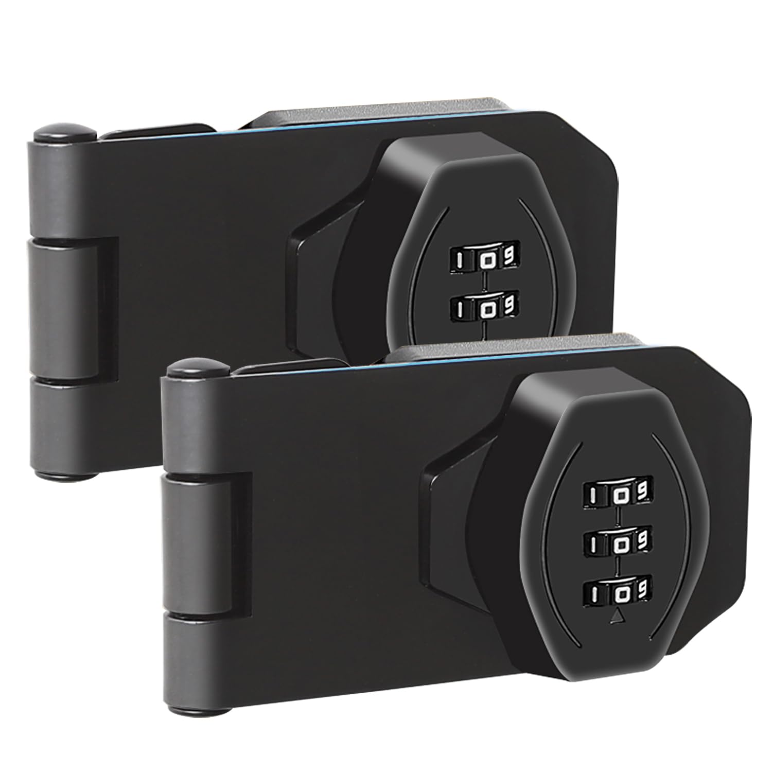 Keyless Cabinet Combination Lock,3-Digit Combination Lock Twist Knob Hasp Latch Lock,Door Security Slide Latch Lock for Small Doors,Cabinets,Barn Door,Bathroom,Outdoor