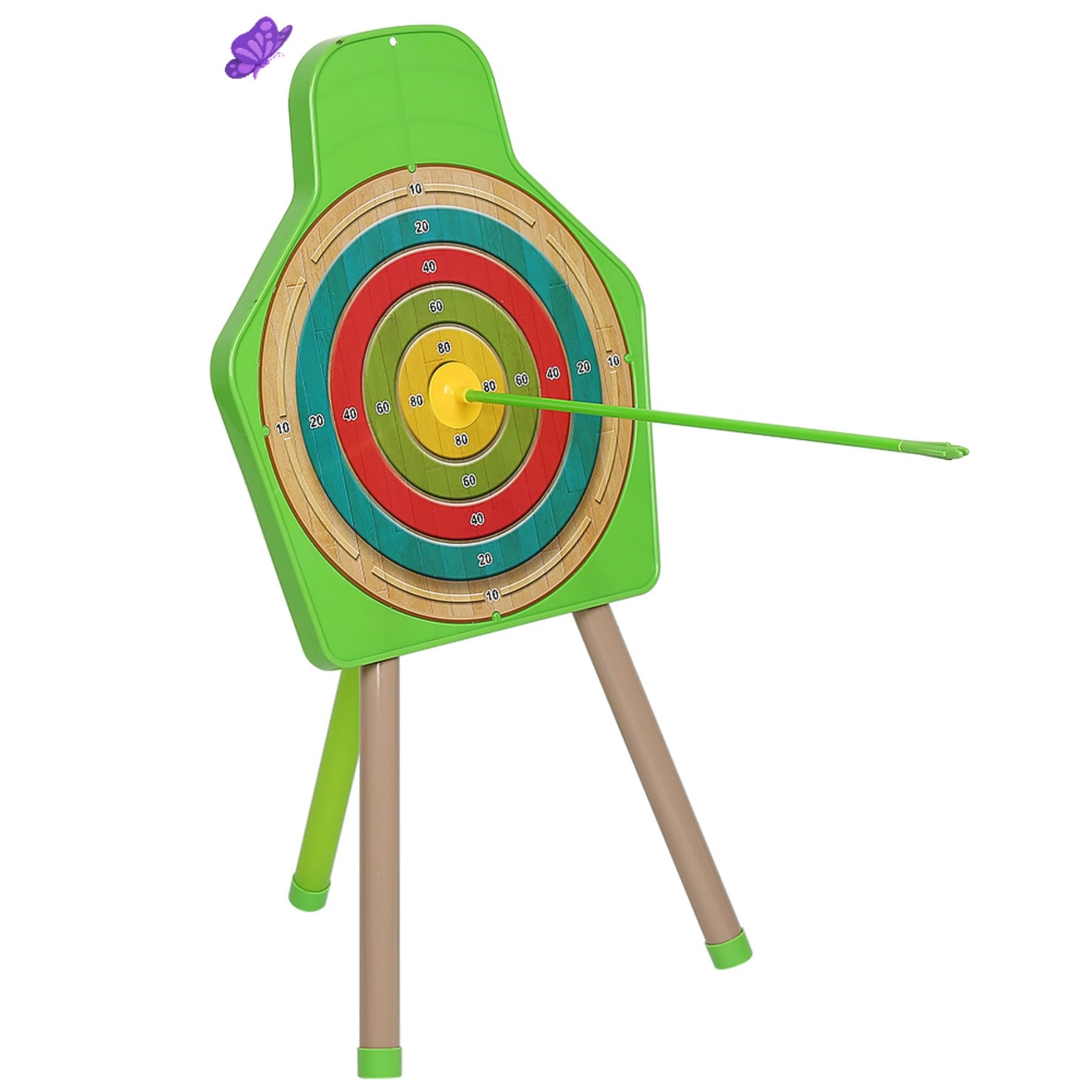 HUOLE Ensemble de Tir à l'arc pour Enfants, Arc et Flèche Enfant Jouets, Ensemble de Combinaison de Double Cible de Tir, Comprenant avec 6 Flèches, 2 Arc, Intérieur et Extérieur Jeux pour Enfants