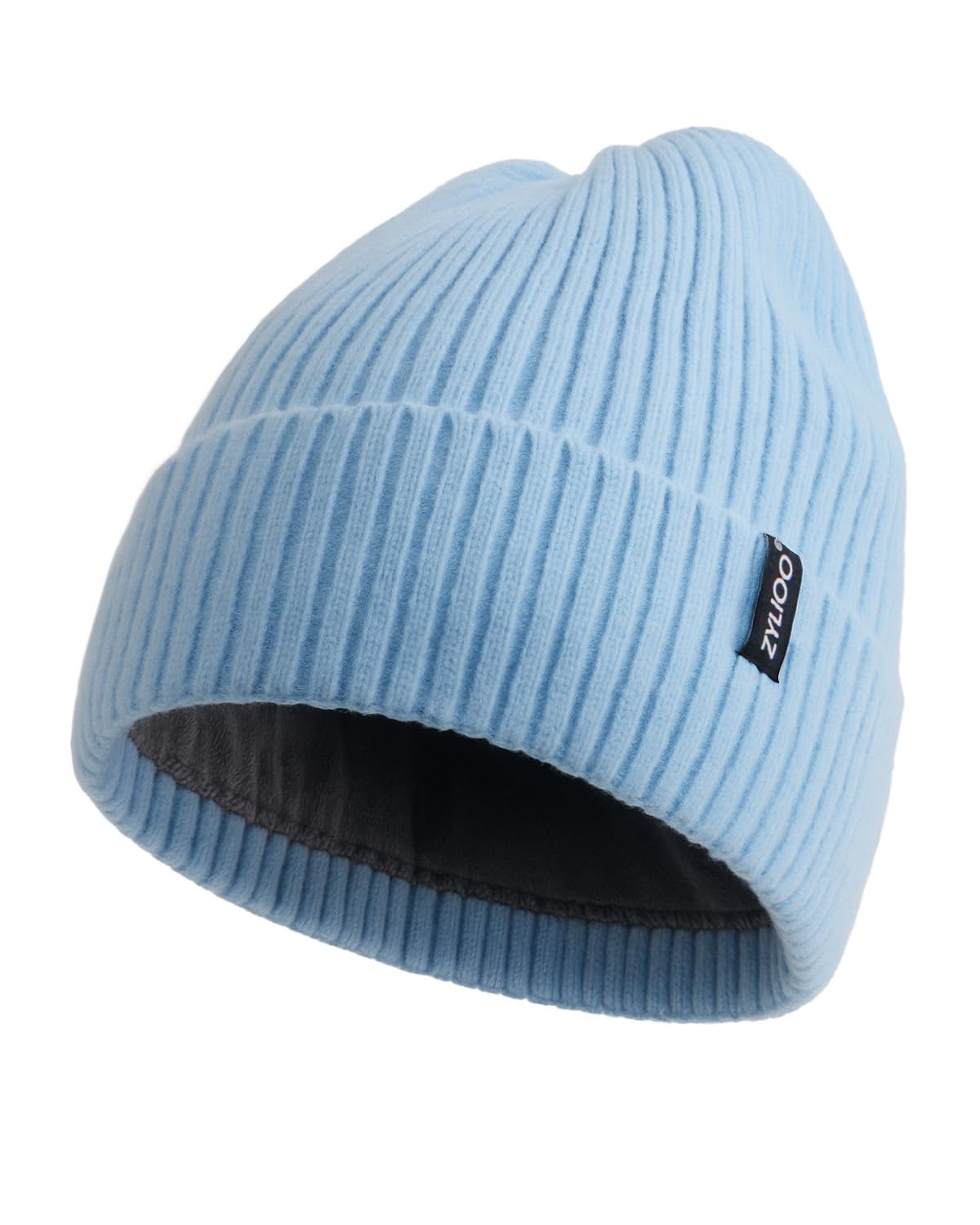 Zylioo XL/XXL Beanie Hats for Big Heads, Winter Knitted Beany Hats, Warm Slouchy Cuffed Skull Watching Cap