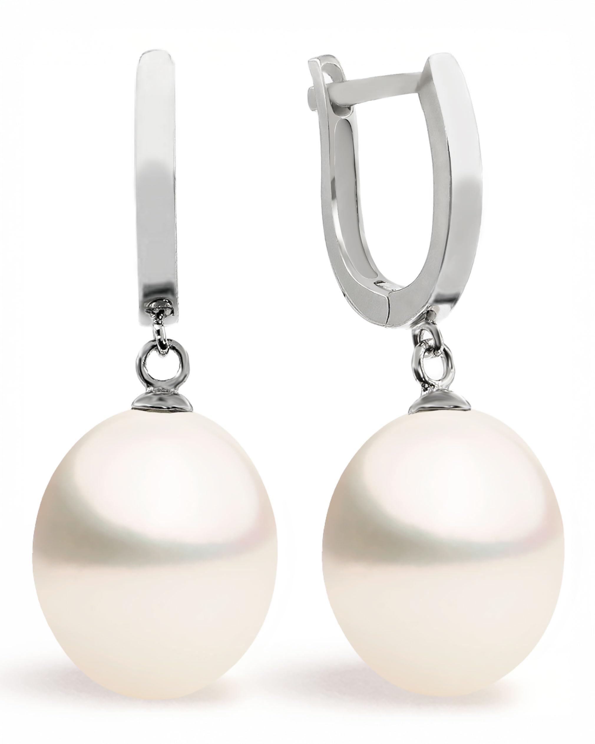 Damen Perlenohrringe, Süßwasserzuchtperlen Tropfenform 10,5-11 mm Weiß, Grau, Schwarz, Rosa, Orange, von SECRET & YOU - Perlen Ohrhänger Sterling Silber 925