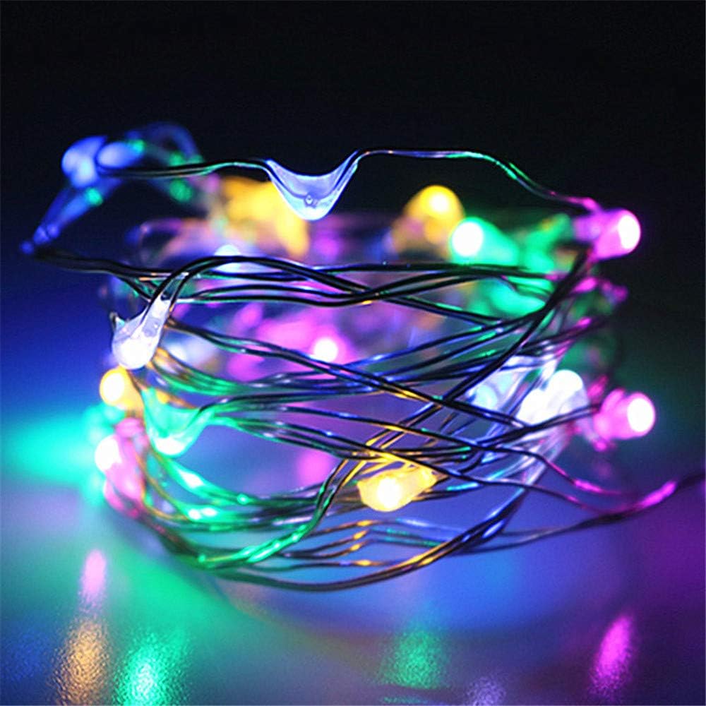 LEDLuces 2M/6.5ft 20 LEDs String Lights, Waterproof Starry String Lights With AA