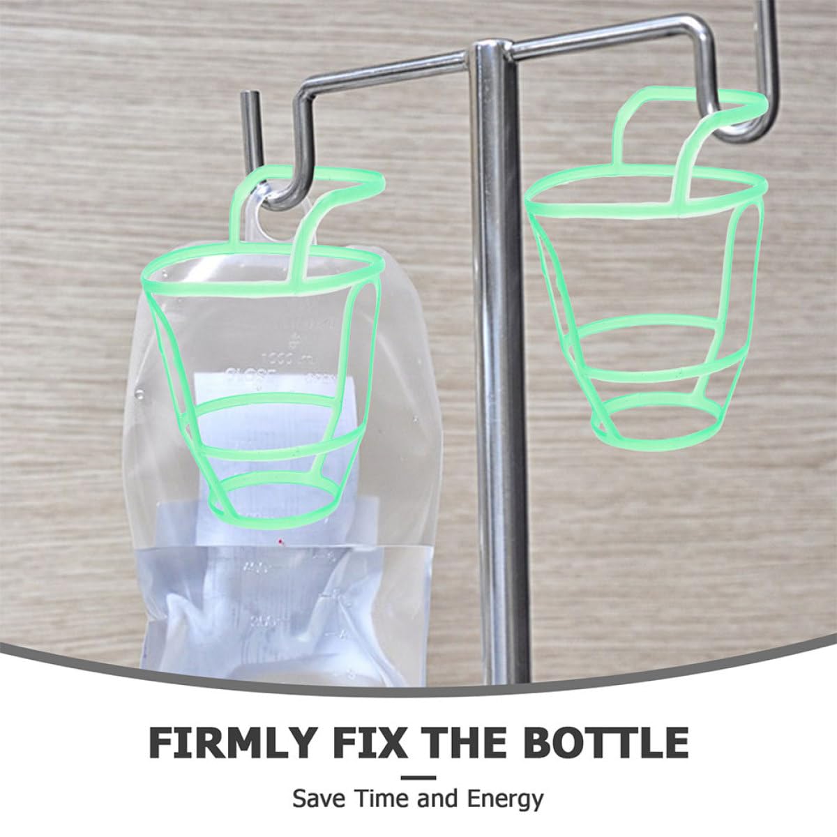 Filet Suspendu Vert Clair en Plastique pour Bouteille de Perfusion, 10pcs, Protection Anti-gouttes, Facile à Nettoyer, pour Usage Ambulatoire