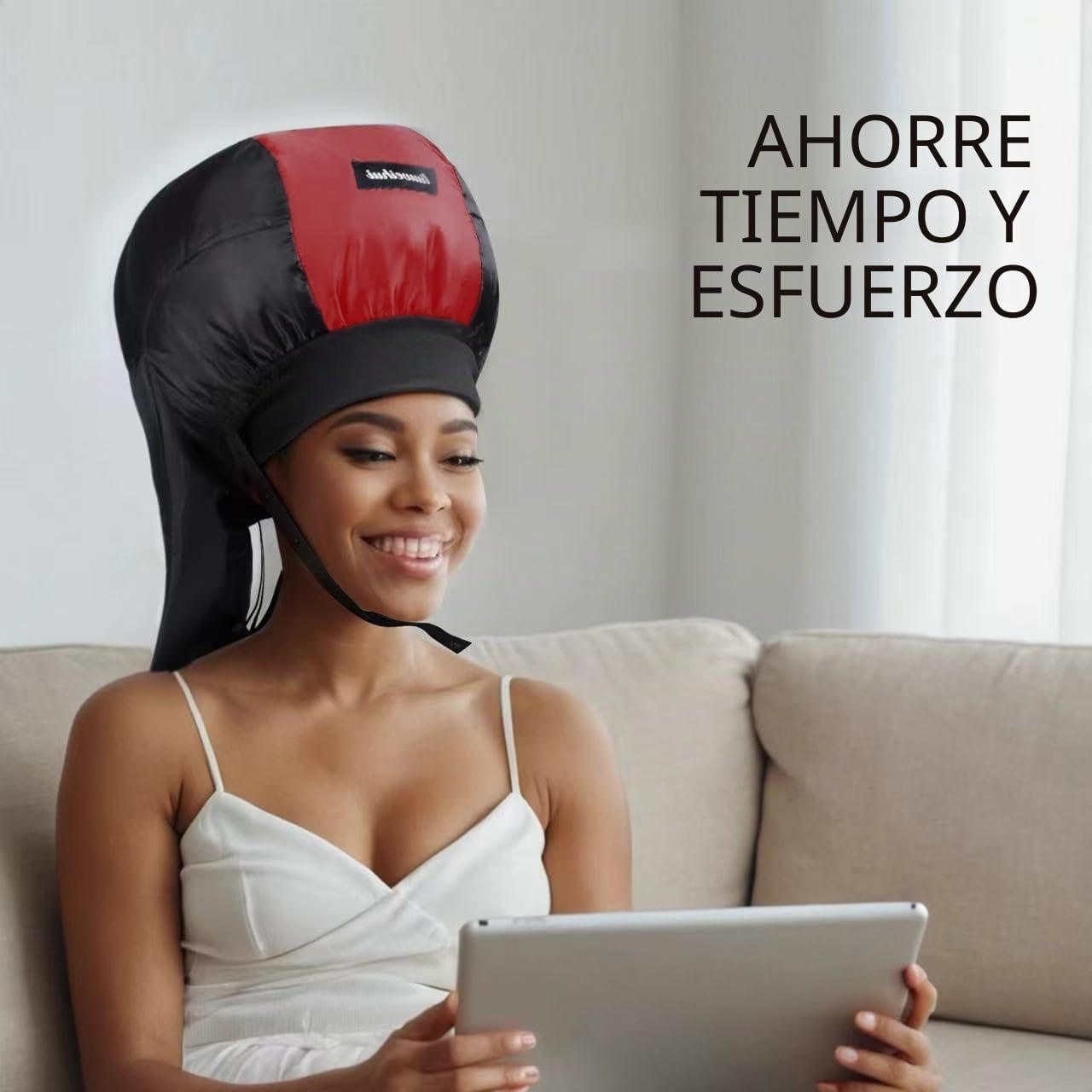 Secador de pelo con capucha, difusor de pelo ideal para cabello rizado, tu solución definitiva - Gorro de secado de gran capacidad para un peinado rápido de rizos