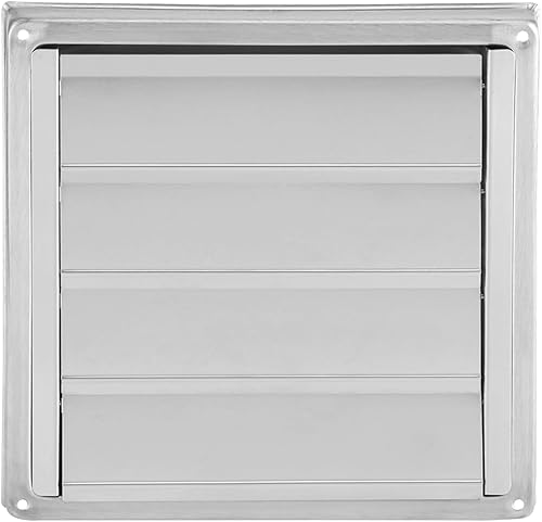 FTVOGUE Cubierta de ventilación al aire libre del secador, aletas móviles del respiradero del secador de la rejilla del acero inoxidable