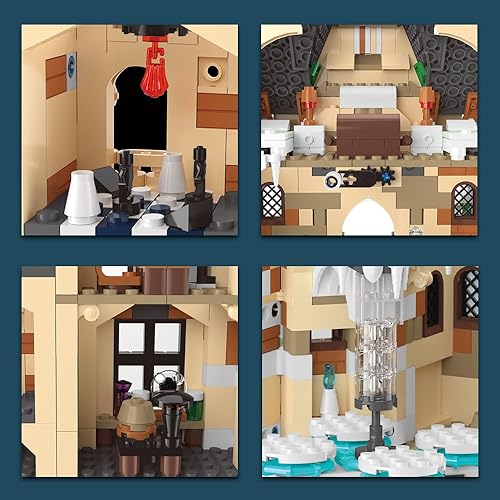 Miniatura 6 de City Clock Tower Building Toy Set for Movie Fans Boys Kids Aged 8-14, Middle Ages Castle Model for Adult, 1231 Pieces Mini Bricks