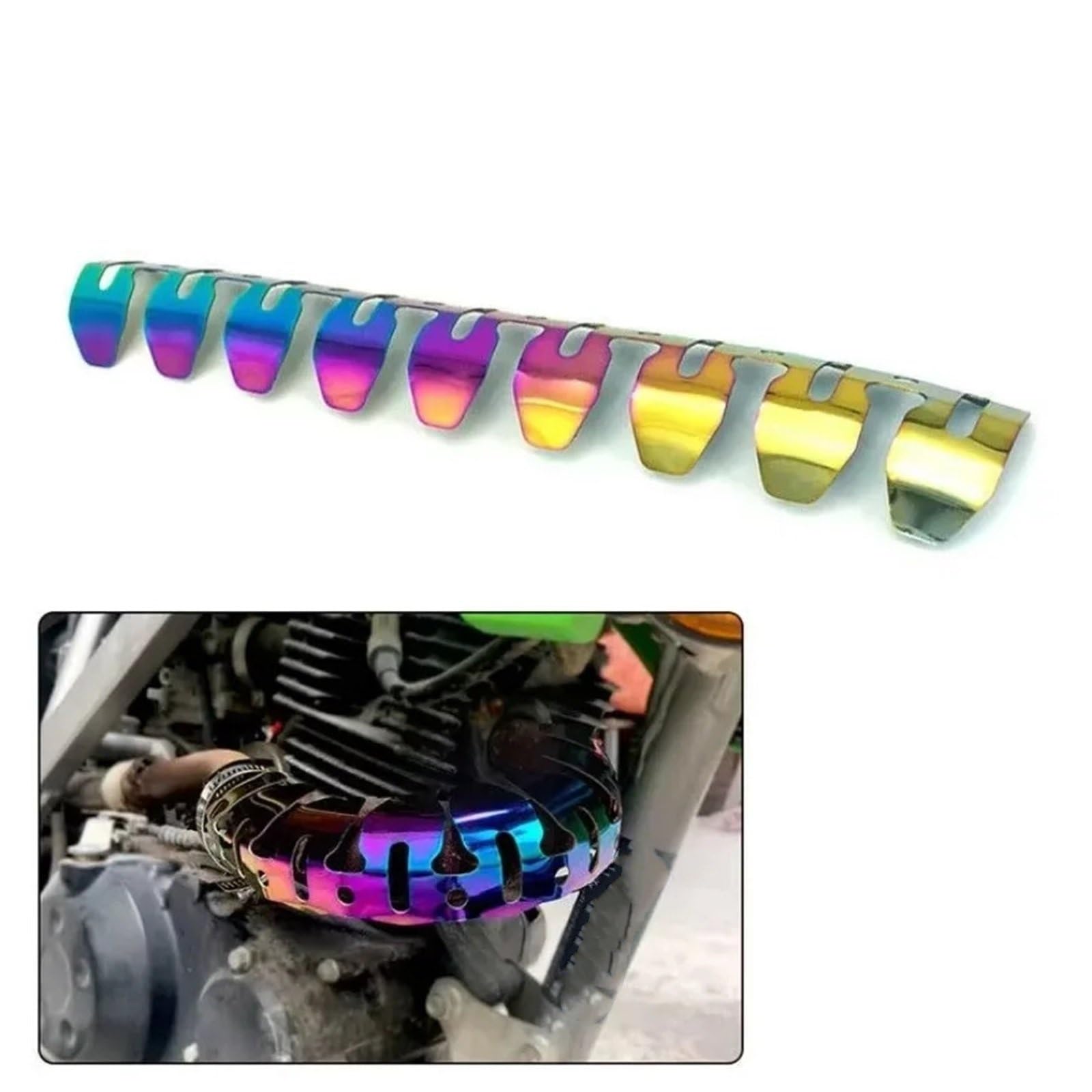 Motocicletta Copertura Antiscottatura Per Paracalore scarico moto