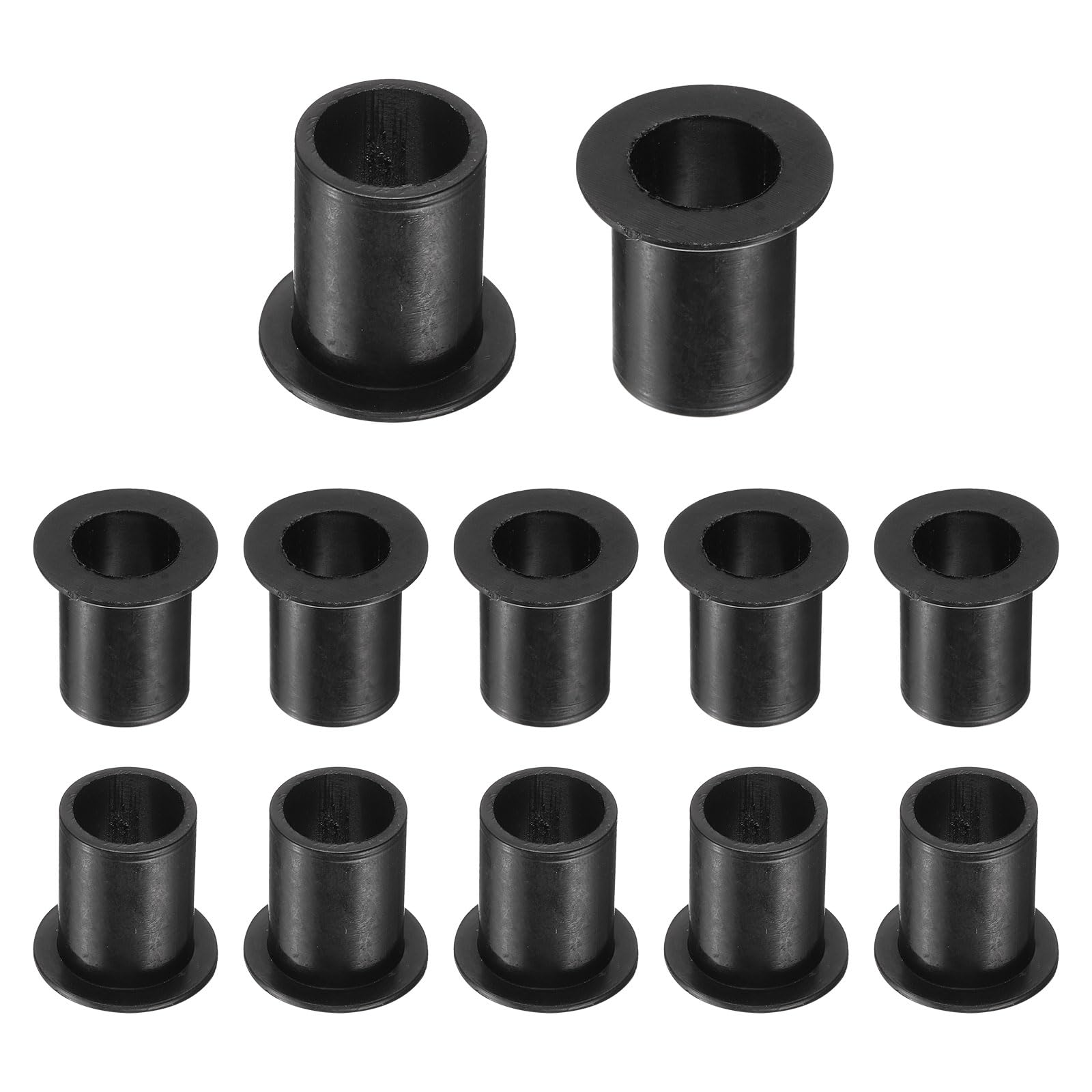 uxcell 12pcs Flanged Sleeve Bearings Plastic Bushings ID 13mm x OD 16.1mm x Length 22.1mm Nylon Bushings, Black