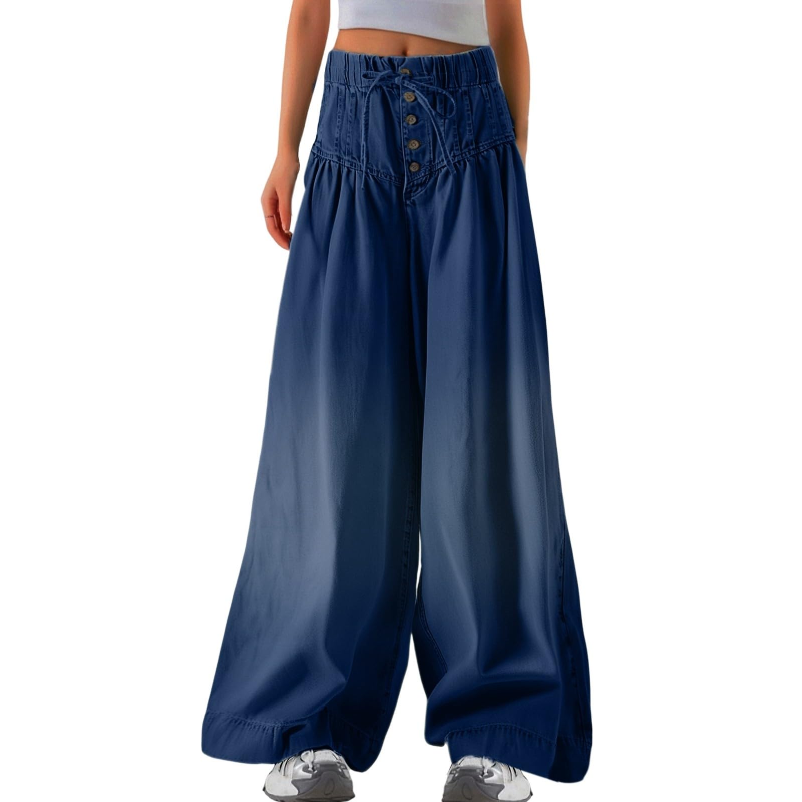 Vaqueros Elasticos Mujer Jeans Pantalones Casual Ropa Rectos Invierno Tejanos Ancho Pantalón Ligero Tallas Grandes Baggy Primavera Vaquero