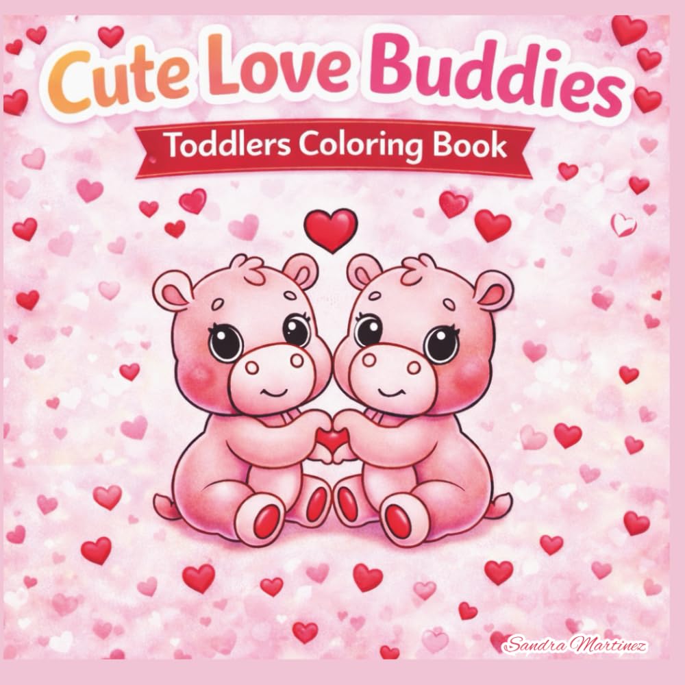 Cute Love Buddies: A Simple and Adorable Coloring Book for Toddlers & Preschoolers