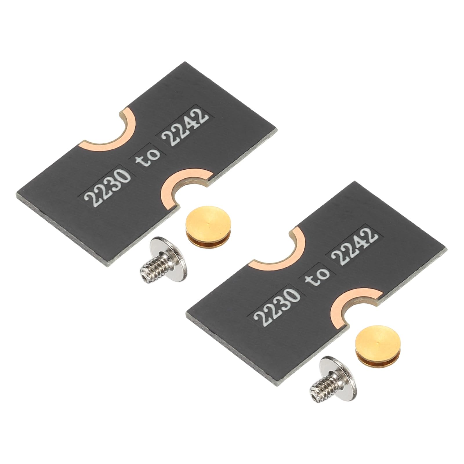 PATIKIL M2 NVME SSD rozszerzony adapter transferu karty 2230-2242, 2 szt. adapter przedłużający M.2 zmiana na długi rozmiar ze śrubokrętami do domowego biura kawiarenek internetowych, czarny