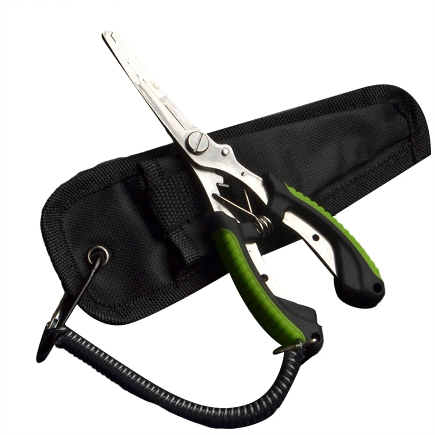 Fish Pliers Ergonomics Anti-Slip High-Strength Multifunctional Cut Fishing Line Fishing Tied Hooks Pliers Saltwater Registant Lure Fishing (Green)