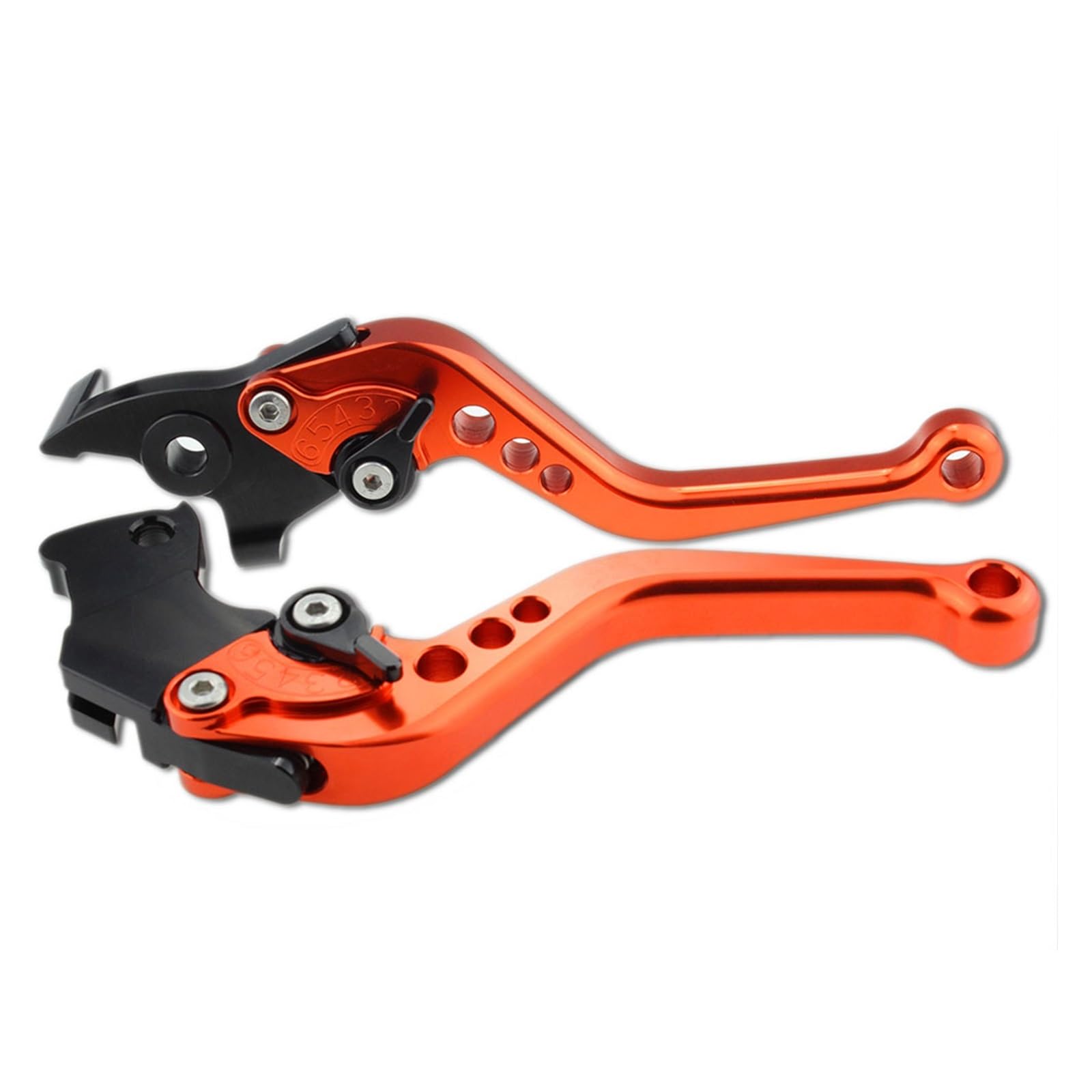 TINGYUS Motorbike Brake Lever for Kawasaki for Z900 for Z650 for Ninja 650R ER 6F 2017-2024 Aluminum Adjustable Racing Motorcycle Brake Clutch Lever(Orange Short)