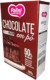 Chocolate em pó 50% Cacau Pallni 200g