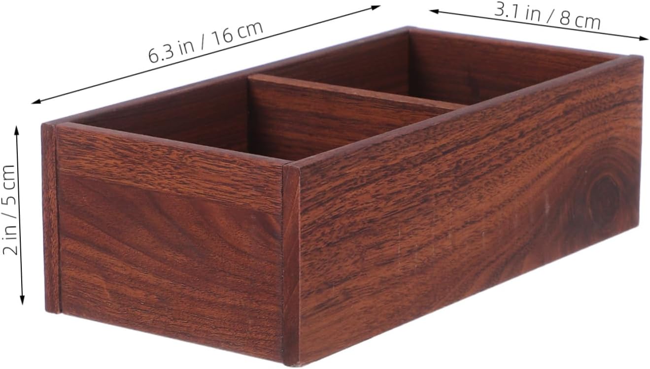 Wooden Tea Bag Storage Box for Sugar Packets and Spices Organizer