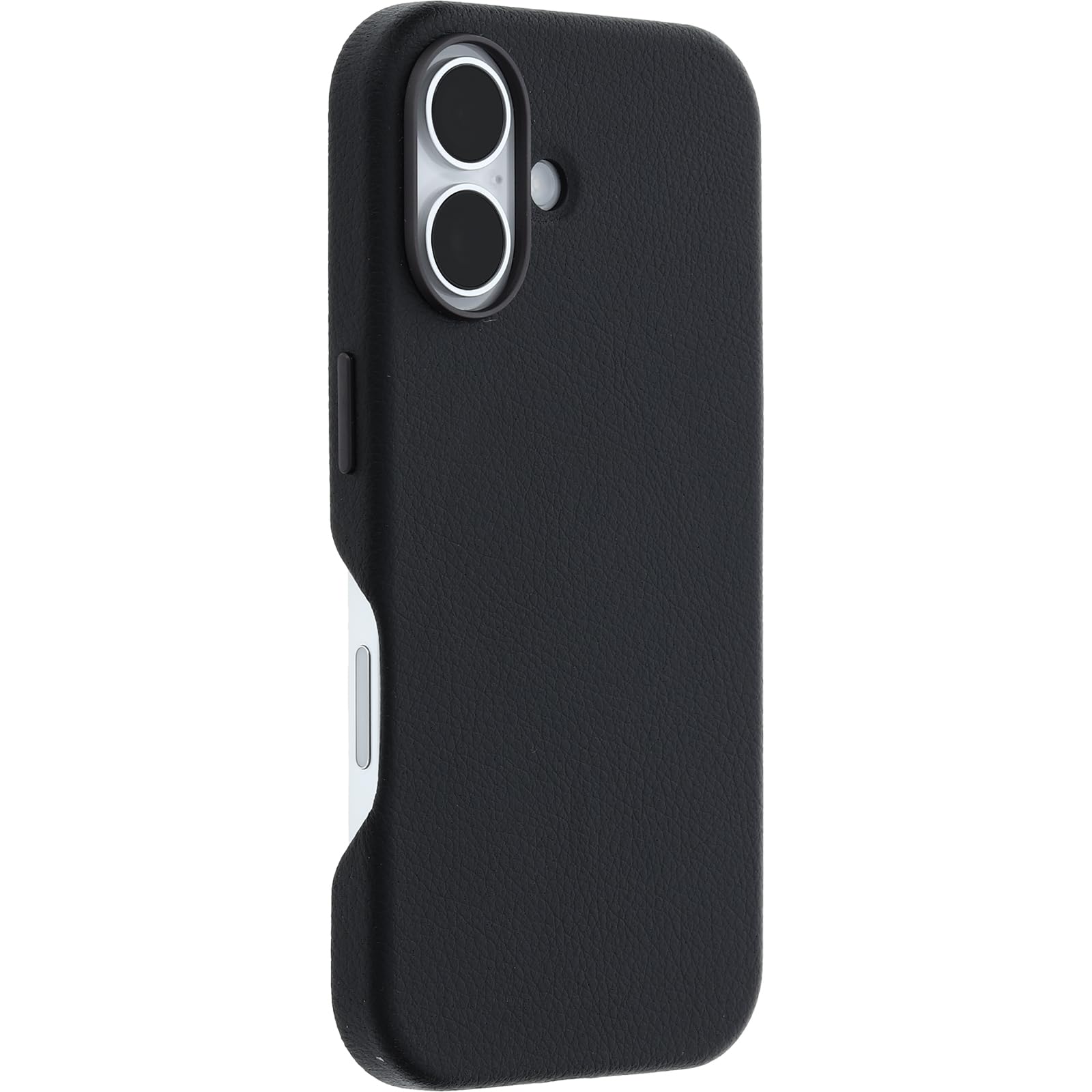 OtterBox Symmetry Series Cactus Leather MagSafe Custodia per iPhone 16, custodia protettiva sottile antiurto, a prova di caduta, testata 3x vs norme MIL-STD 810G, Nero