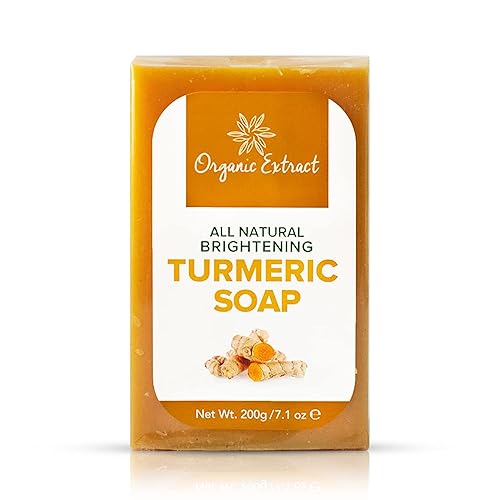 Miniatura 1 de Tumeric Soap - 7.05 fl oz  7.05 oz - Barra de jabón natural para iluminar la piel, hidrata y limpia profundamente la piel, reduce el acné y las