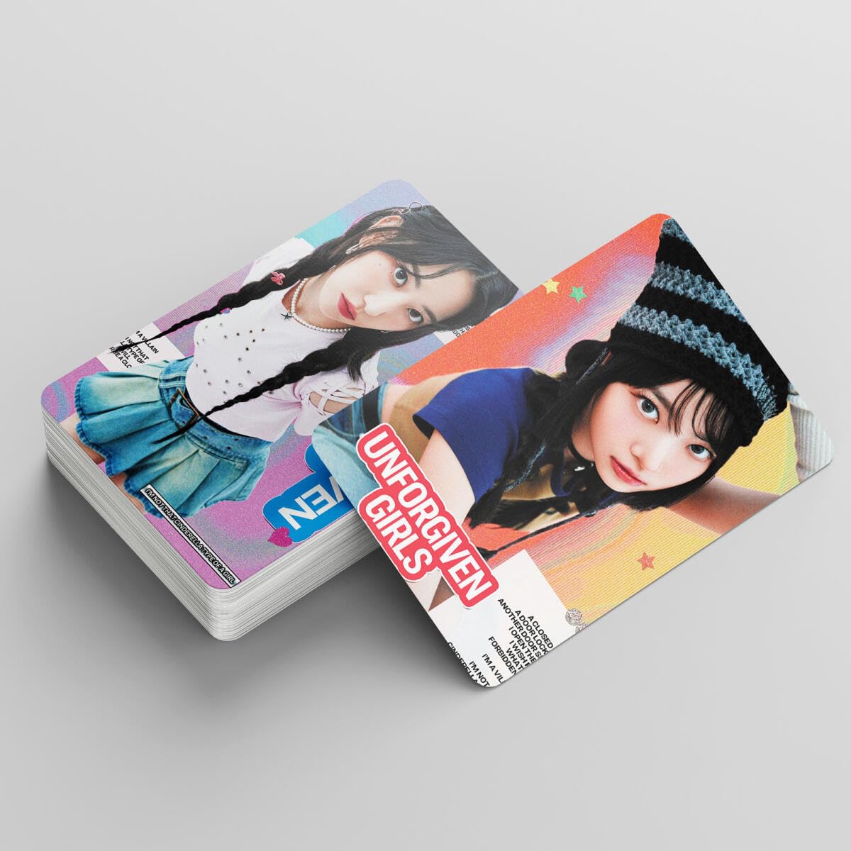 Pretocter 55 Pcs LE SSERAFIM Postcards Set Kpop LE SSERAFIM LOMO