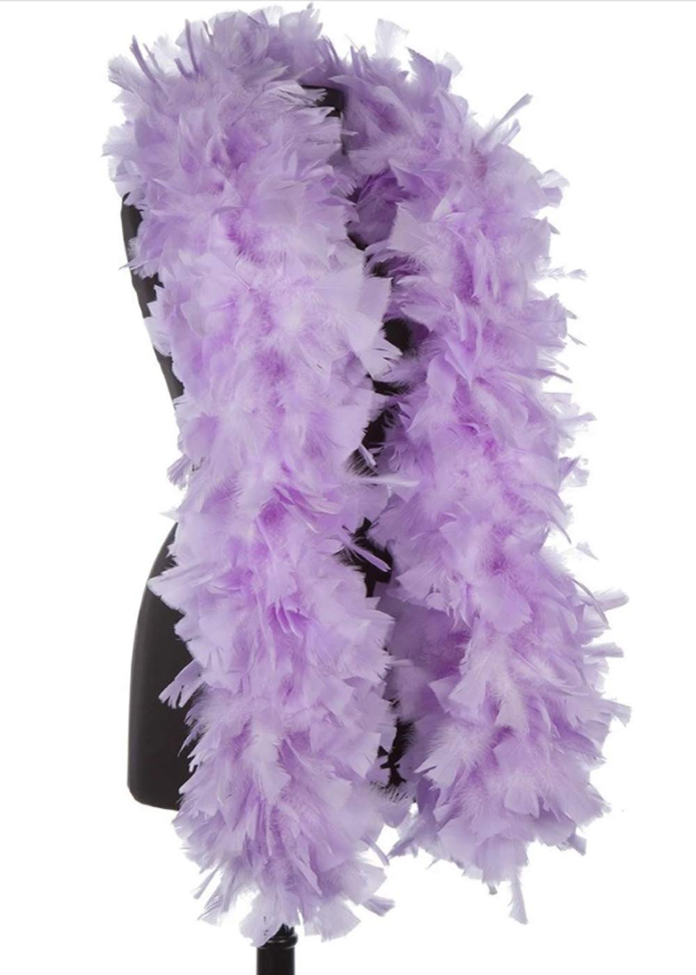 1920s Flapper Girl Lilac Feather Boa