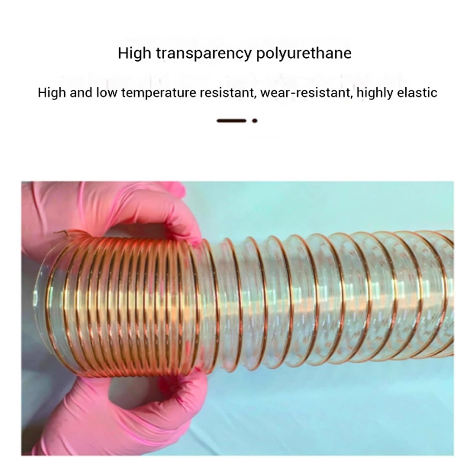 Générique Tuyau de Ventilation Flexible en polyuréthane (PU), épaisseur de paroi 0,93 mm, utilisable comme aspirateur Industriel, de 40 °C à +90 °C(90mm)
