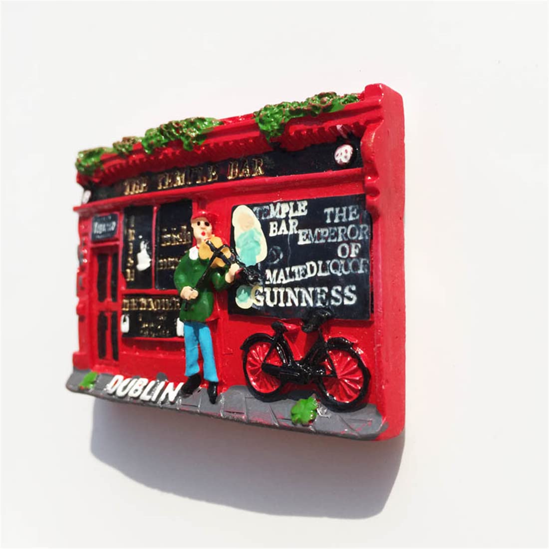 Aimant Frigo 3D The Temple Bar Dublin - Souvenir Irlande Peint à La Main