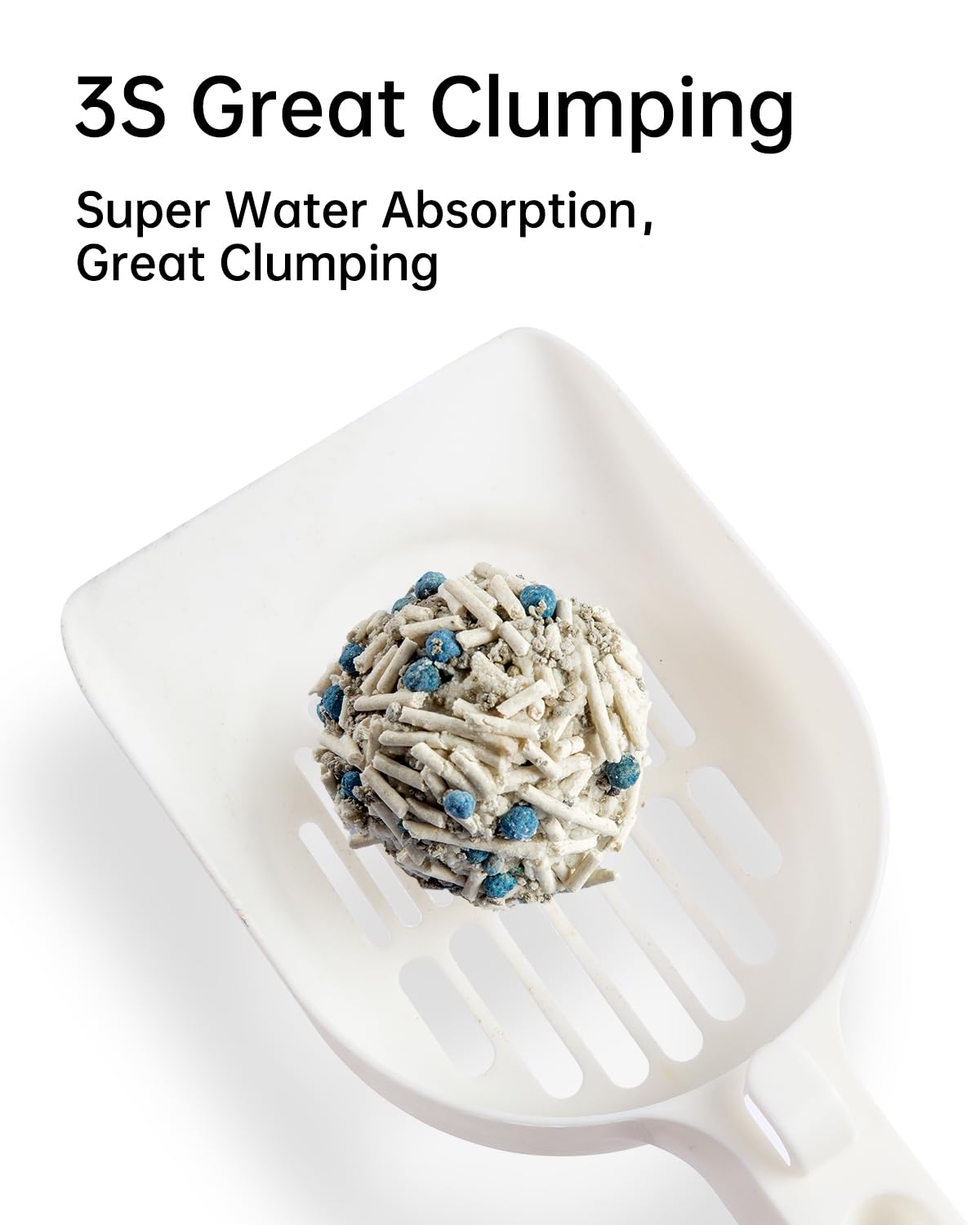 Cutepol Mixed 4-in-1 Clumping Cat Litter 33 lb, Odor Control and Rapid Clumping, Water Absorbent and Flushable, Dust-Free, Multi-Cat, Bentonite Tofu Cat Litter, Jasmine Scent, 5.5lb/Pack