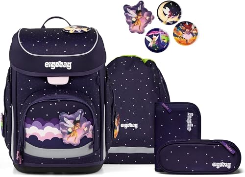 ergobag cubo Set Cartable Scolaire Ergonomique Classique, 5 pièces, pour la prem