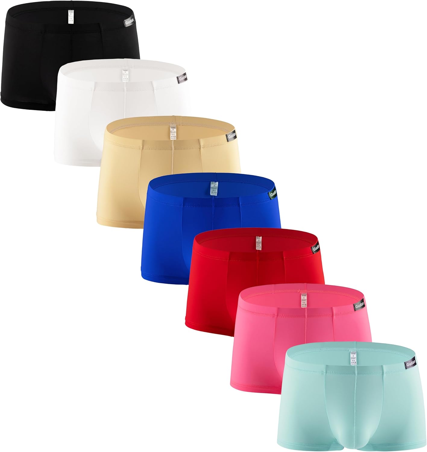 Gudan Mens Silky Underwear Sexy Seamless Boxer Briefs