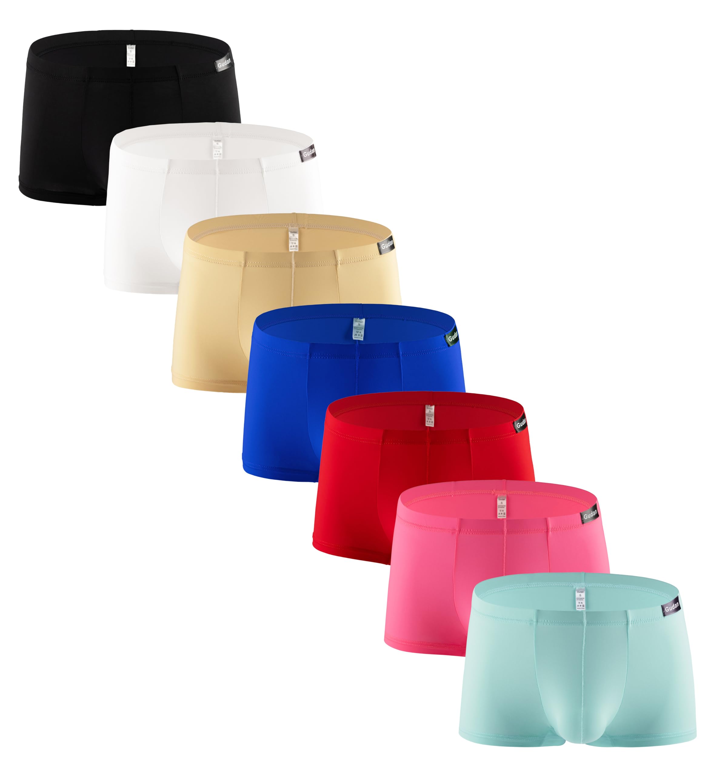 Mens Silky Underwear Sexy Seamless Boxer Briefs