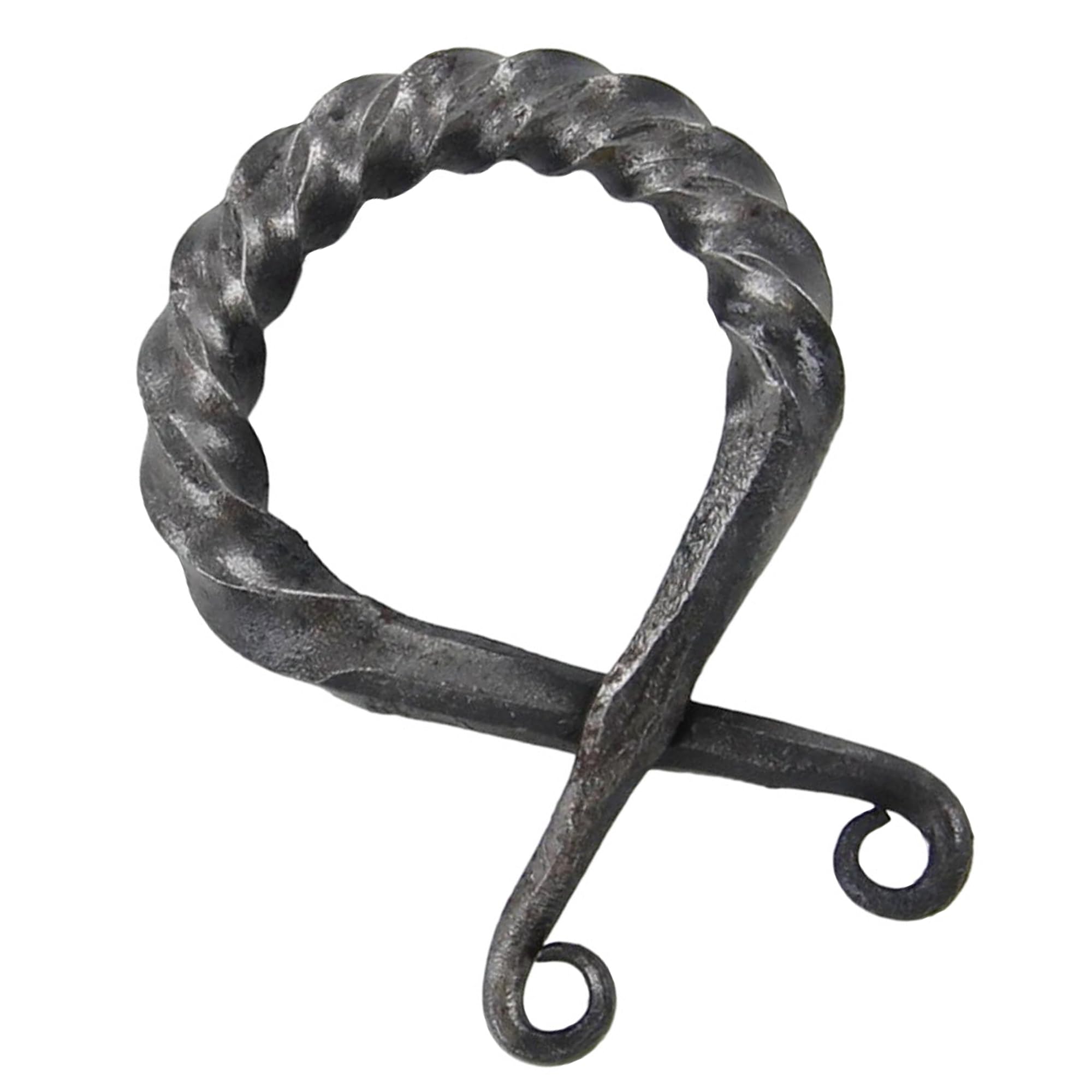 Armory Replicas™ Hand-Forged Iron Troll Cross & Swirl Pendant – Viking Protection Amulet & Belt Buckle