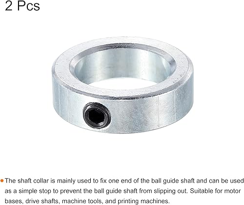 Miniatura 35 de MECCANIXITY Collar de eje de 1-3/8 pulgadas de diámetro de acero al carbono chapado en zinc, juego de collares de sujeción estilo tornillo, tono
